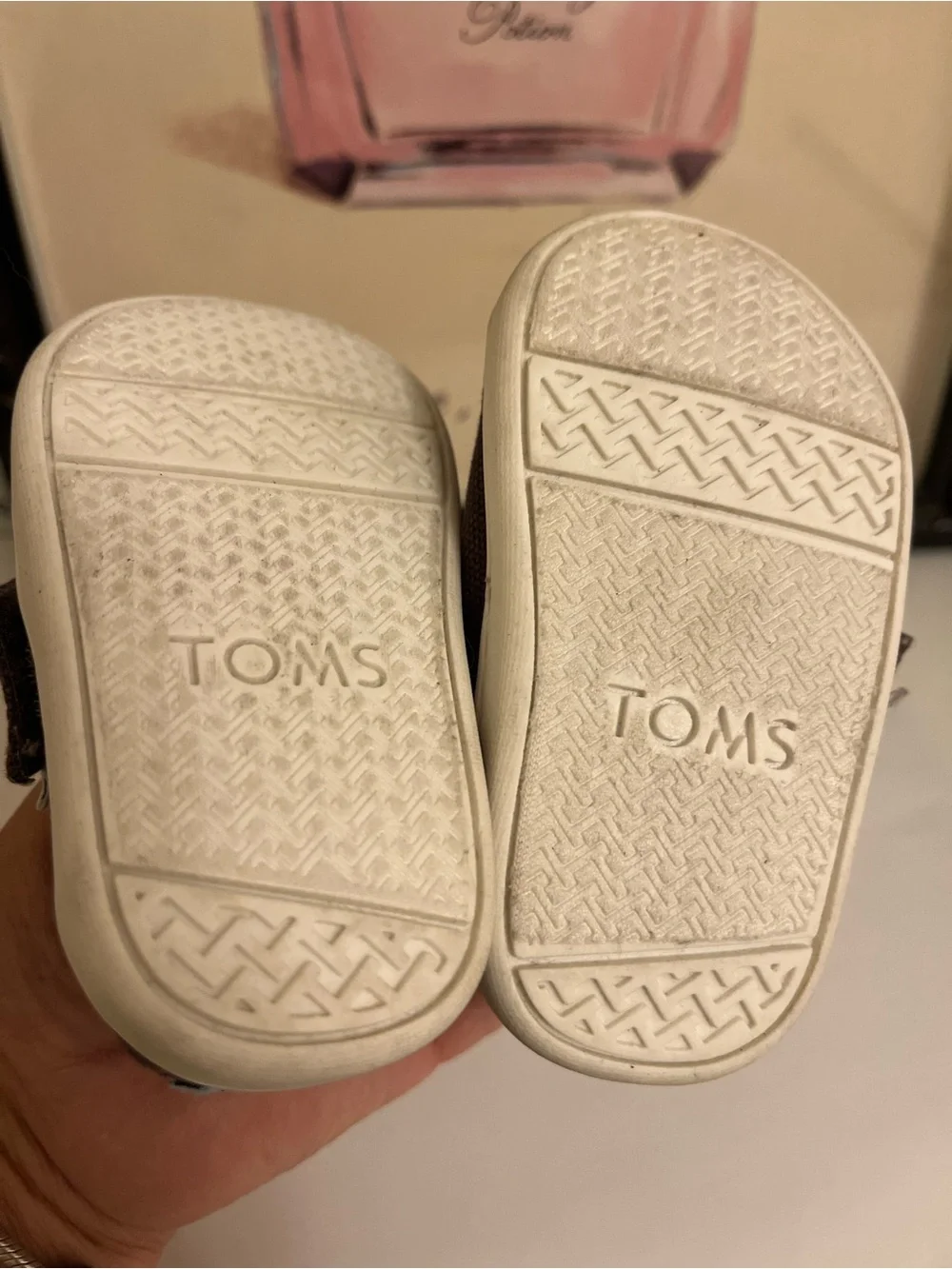 Toms Toddler Slip-On Shoes in Dark Brown Canvas - Size T4